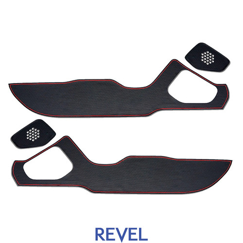 Revel GT Design Kick Panel Cover (Red Stitch) for 2022 GR86 / BRZ - 4 Pieces