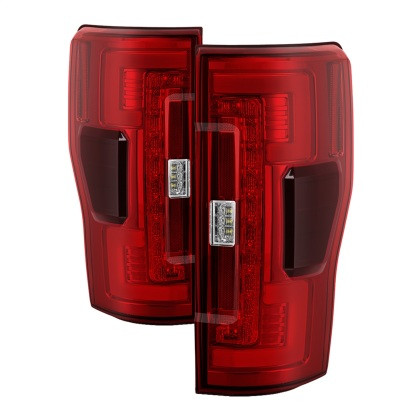 Spyder LED Tail Lights - Red Clr for 17-18 Ford F-250 SD (w/Blind Spot Sensor)