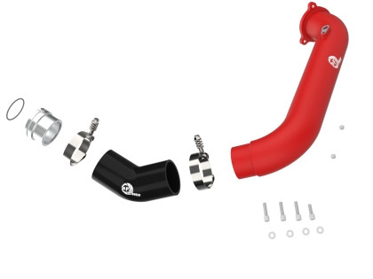 aFe BladeRunner Red 2-3/4" Aluminum Charge Pipe for 2021 Supra GR (A90) 2.0L