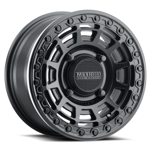Method MR415 Beadlock 15x7 / 5+2/38mm Offset / 4x136 / 106mm Matte Black Wheel