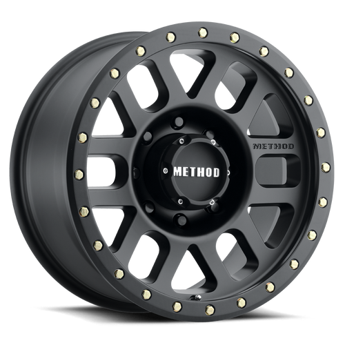 Method MR309 Grid 17x8.5 0mm Offset 8x6.5 130.81mm CB Matte Black Wheel
