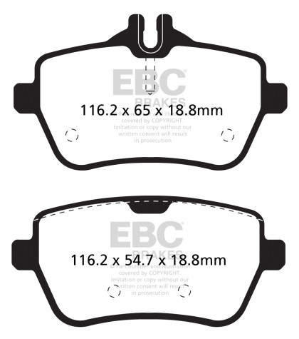 EBC  Yellowstuff Rear Brake Pads for 14+ Mercedes-Benz S550 4.7 Twin Turbo
