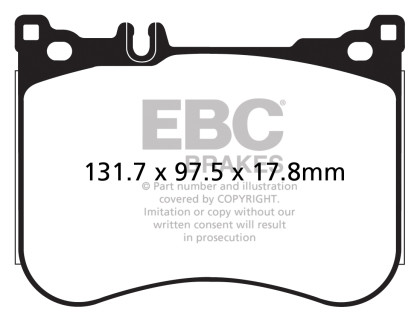 EBC  Yellowstuff Front Brake Pads for 14+ Mercedes S550 4.7 AMG Sport Pkg
