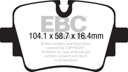 EBC Yellowstuff Rear Brake Pads for 13+ Jaguar F-Type 3.0 Supercharged (340)
