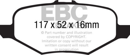 EBC  Greenstuff Rear Brake Pads for 13+ Ford Explorer 3.5 Twin Turbo 4WD
