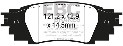 EBC Greenstuff Rear Brake Pads for 2016+ Lexus RX350 3.5L