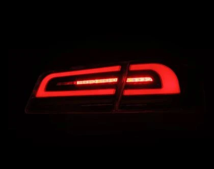 AlphaRex LUXX-Series LED Tail Lights - Black/Red for 12-21 Tesla Model S