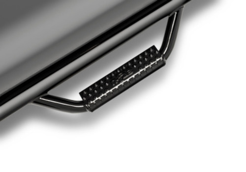 N-Fab Nerf Step Bar 3" Gloss Black for 2019 Jeep Wrangler JT 4DR Truck