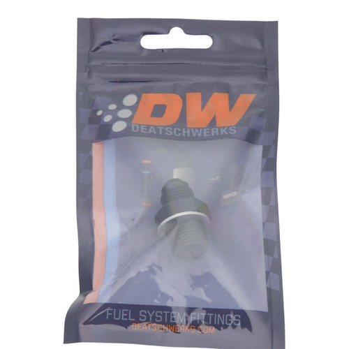 DeatschWerks 6AN Male Flare to M16 X 1.5 Male Metric Adapter - Anodized Black