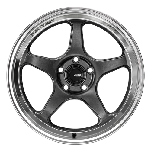 Konig Hyperspec 18x8 5X114.3 ET35 Anthracite Metallic Wheel w/ Machined Lip