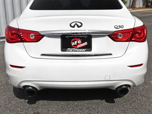 aFe Takeda SS Axle-Back Exhaust w/ Black Tips for 16-18 Infiniti Q50 V6-3.0L