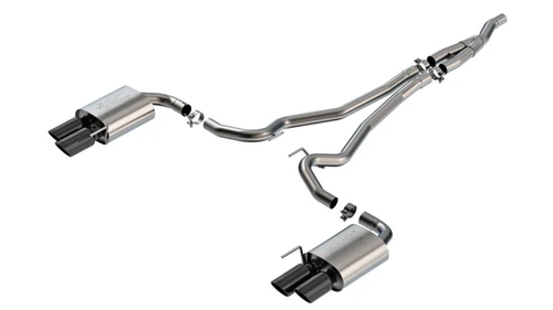 Borla ATAK Catback Exhaust Black Chrome Quad Tip for 2024 Mustang Ecoboost 2.3L