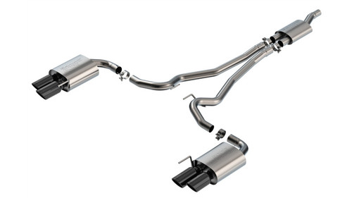 Borla  S-Type Black Catback Exhaust Quad Tips for 2024 Mustang 2.3L Ecoboost