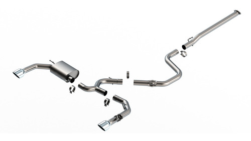 Borla ATAK Catback Exhaust Bright Chrome for 22-23 Elantra N 2.0L 4 CYL. Turbo