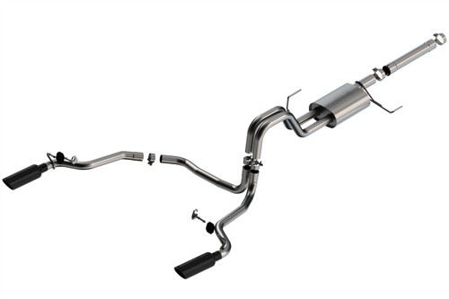 Borla S-TYPE Catback Exhaust w/ Black Tips for 21-22 F-150 Powerboost 3.5L