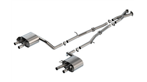 Borla 2.25" Dual Split Rear Exit S-Type Cat-Back Exhaust for 22-23 Stinger 3.3L