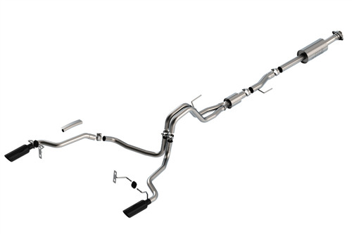 Borla 3/2.25 SRE Cat-Back S-Type Black Tips Exhaust for 2021 F-150 5.0L 4dr CC