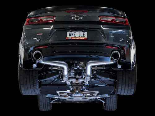 AWE Tuning Track Axleback Exhaust w/ Chrome Dual Tip for 16+ Camaro SS 6.2L