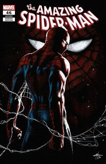 AMAZING SPIDER-MAN #47 UNKNOWN COMICS GABRIELE DELL'OTTO VAR 
'SINS RISING' PART 3 • Sin Eater has leveled up and is looking for more sins to eat. • His new target? A place with plenty of sins to go around: Ravencroft Institute for the Criminally Insane. • Spider-Man faces a conundrum he hasn't faced before- and it is messing him up. • We are one month from AMAZING SPIDER-MAN LGY #850 and it is going to be a doozy.

*All street dates and art are subject to change by publishers.
