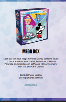 2026 Topps Chrome Disney Mega Box