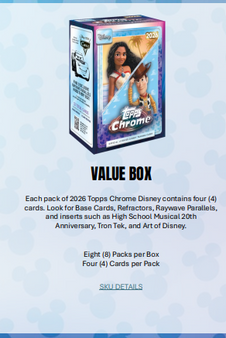 2026 Topps Chrome Disney Value Box