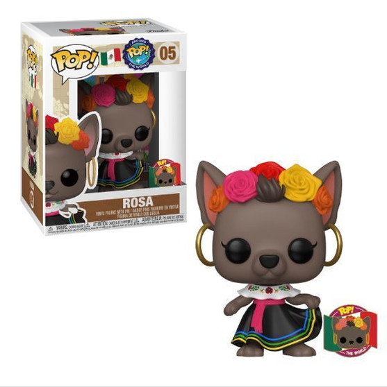 Freddy Funko has been celebrating some amazing places around the world, and making lots of new friends. We want to introduce you to Rosa, the Xoloitzcuintli (or Xolo)! Let her show you the amazing attractions of Mexico! From the beautiful Baja Peninsula to the scenic Gulf of Mexico, there are so many places to visit and experience her culture! Bring home this Pop! Around the World with Pin, and add to your collection today!  Each Pop! figure stands around 3 3/4" tall and comes packaged in a window box. Comes in Pop! protector.