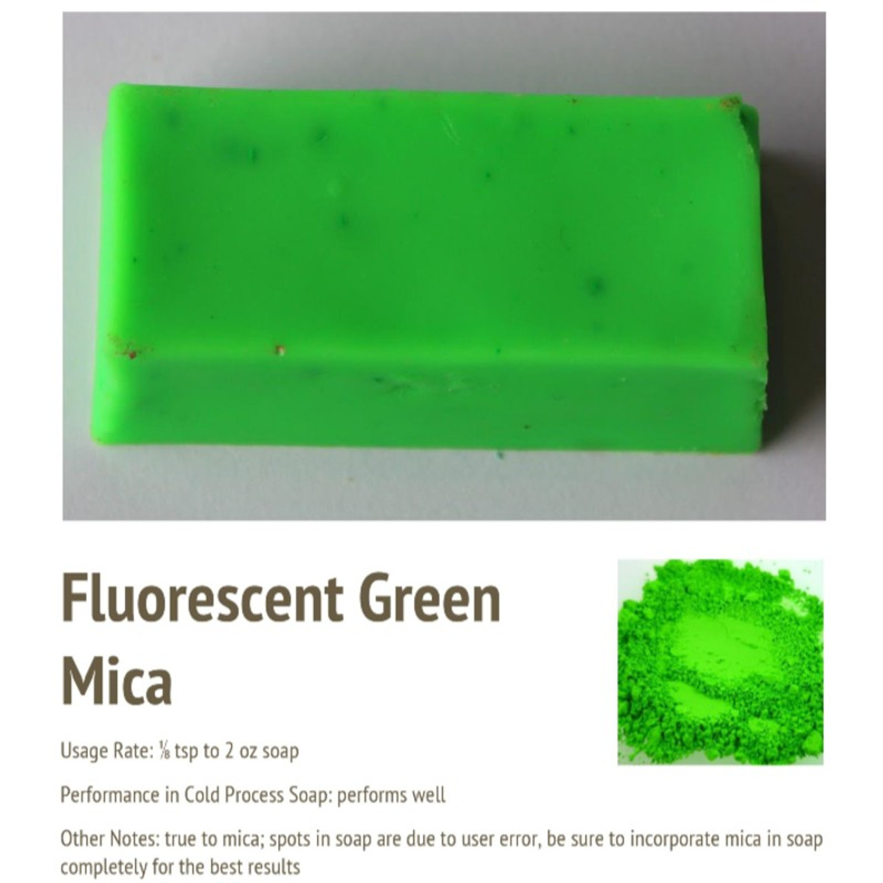 Neon Green Mica, Neon Mica, Fluroscent Mica Powder, Craft Supplies