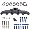 Pulse Flow Exhaust Manifold Kit Fits 94-Early 1998 5.9L Cummins 3-Pc T3 With Turbo Flange Hardware ATS