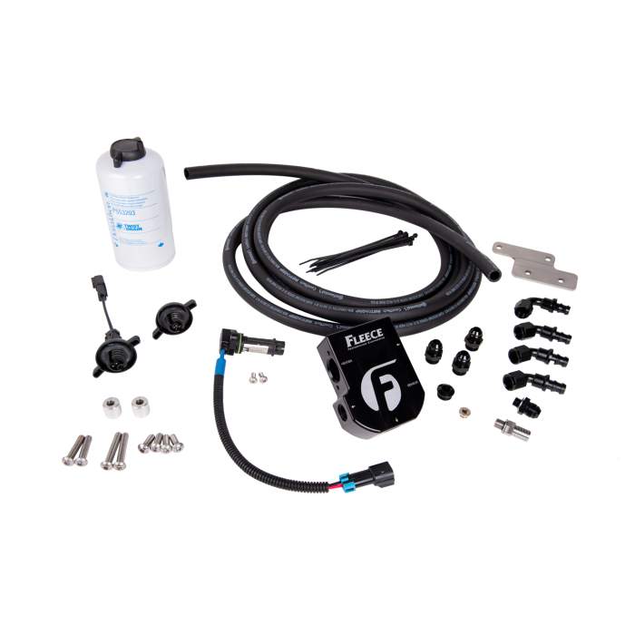Fleece Performance Auxiliary Heated 3 Microns Fuel Filter and Line Kits with Stock Inlet Size FPE-CUMM-HFFBA-0318