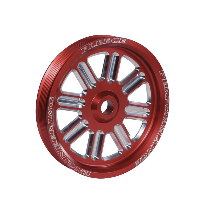 Fleece Performance Dual Pump Spoke Pulleys FPE-34211-RED-SPK