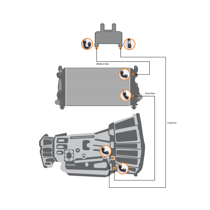 Fleece Performance Transmission Cooler Lines FPE-TL-LML-1516