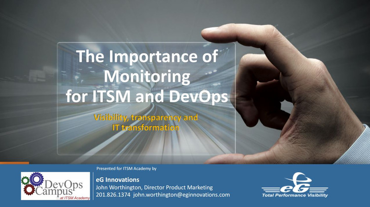 The Importance of Monitoring for ITSM and DevOps