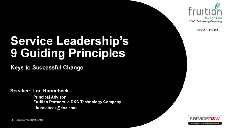 Service Leadership’s 9 Guiding Principles: Keys to Successful Change