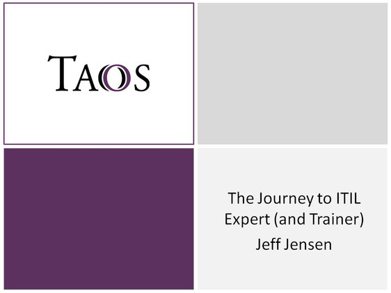 The Journey to ITIL Expert 