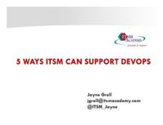 5 Ways ITSM Can Support DevOp