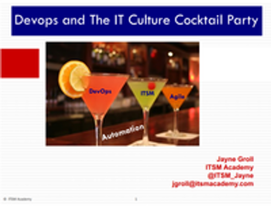 DevOps and the IT Culture Cocktail Party