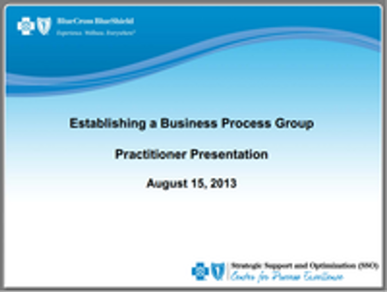 Establishing a Business Process Group with Elaine Wong