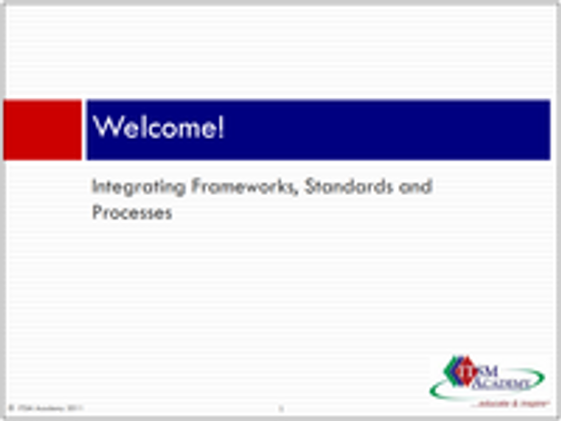 Integrating ITSM Frameworks, Standards and Processes