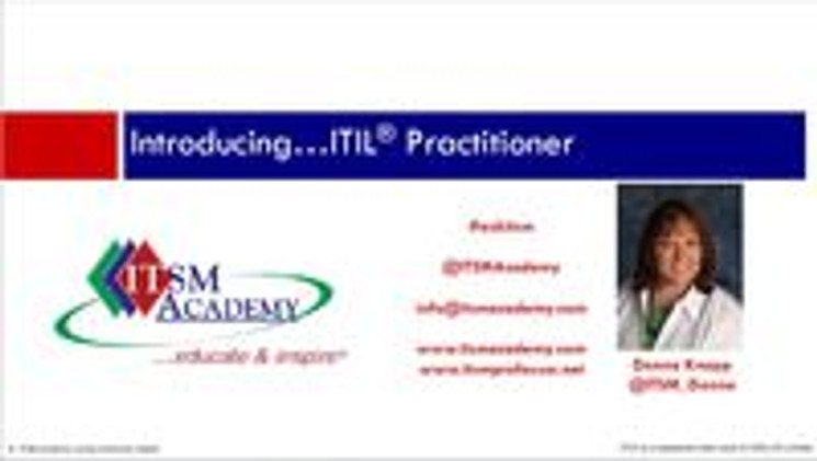 Introducing ITIL Practitioner, with Donna Knapp