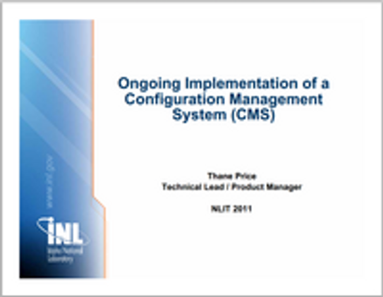 Configuration Management at Idaho National Laboratory