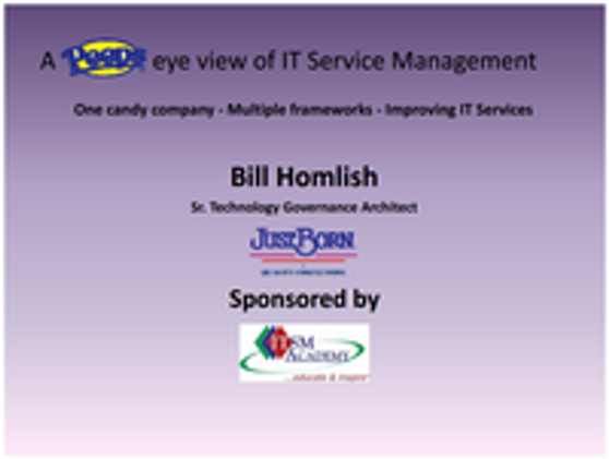  A Peeps Eye view of IT Service Management