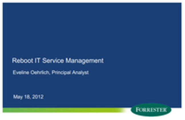 Reboot Service Management with Eveline Oehrlich, Forrester Research