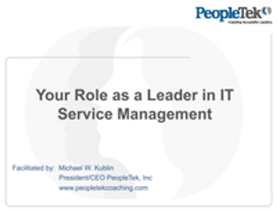 Your Role as a Leader in IT Service Management