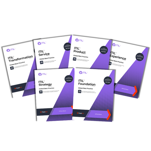 Hardcopy ITIL (Version 5) official publications for certification and practical application.
