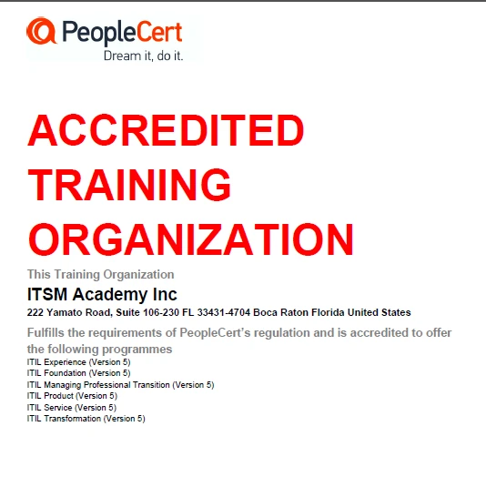 ITSM Academy — PeopleCert accredited training organization
