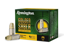 Remington 9mm Ammunition Golden Saber Defense GSD9MMBN 124 Grain Brass Jacketed Hollow Point 20 Rounds