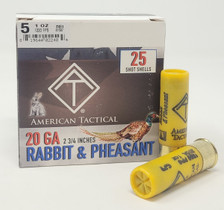 American Tactical 20 Gauge Ammunition Game Load ATIACL20G5 2-3/4" #5 Shot 1oz 1220fps CASE 250 Rounds
