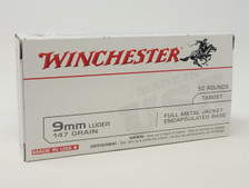 Winchester 9mm Ammunition Q4468 147 Grain Full Metal Jacket Encapsulated Base 50 Rounds