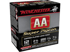 Winchester 12 Gauge Ammunition AA12SP7 2-3/4" 1-1/4 oz 7-1/2 Shot Super Pigeon 25 Rounds