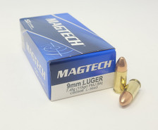 Magtech 9mm Ammunition 115 Grain Full Metal Jacket MT9A 50 rounds